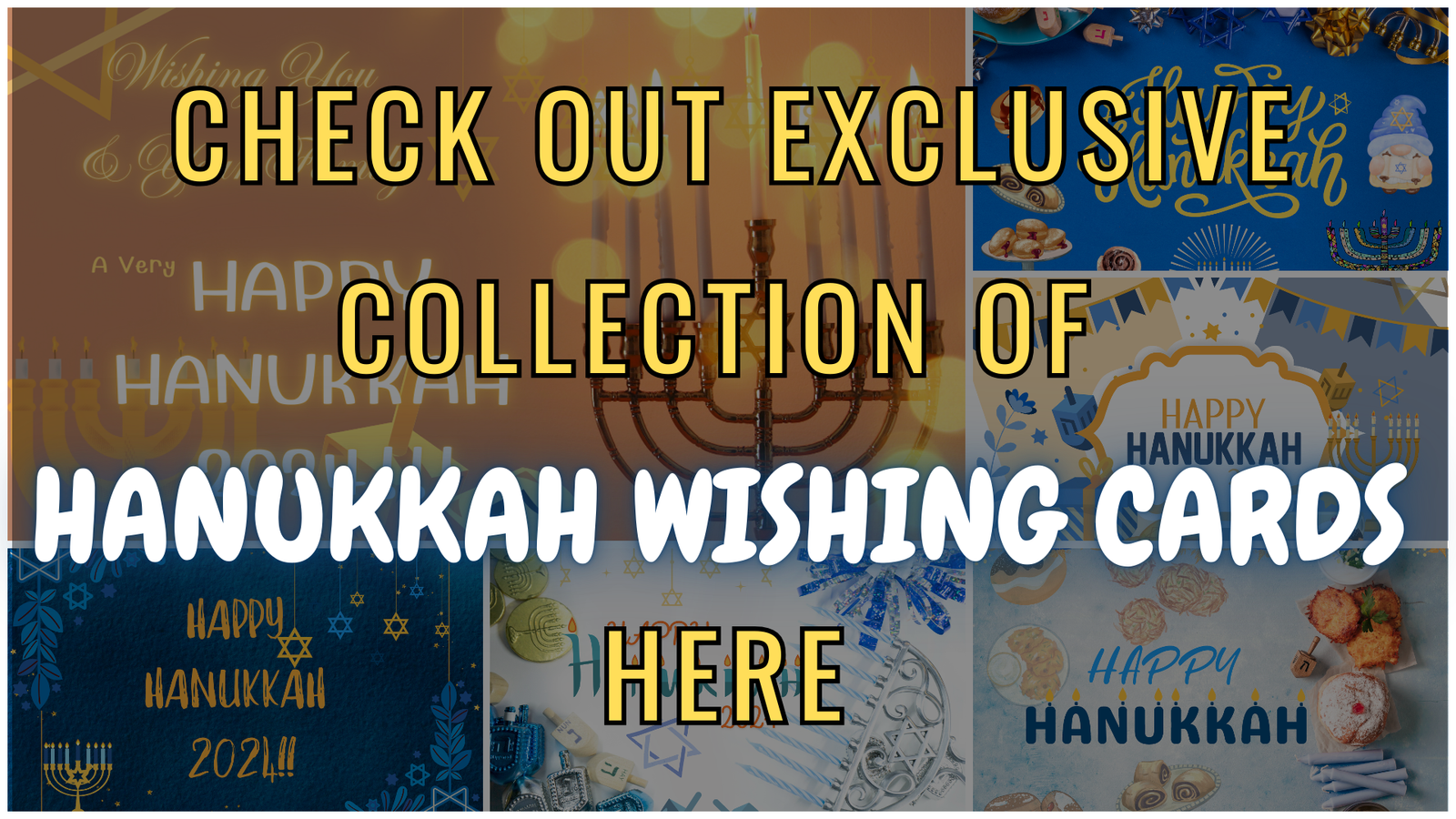 Hanukkah Wishing Cards Collage